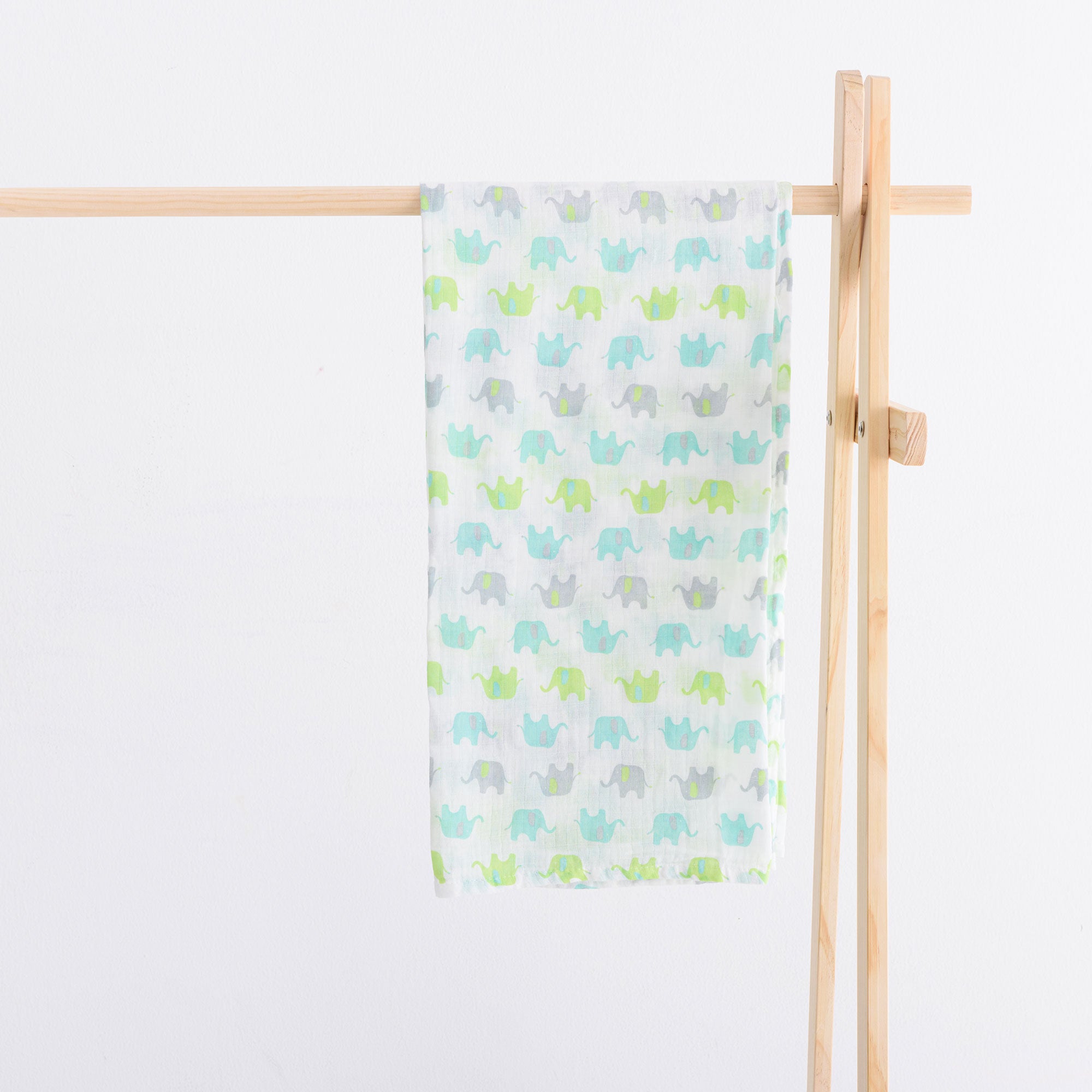 100% Organic Cotton Muslin Swaddle Wrap | Tusker Tales