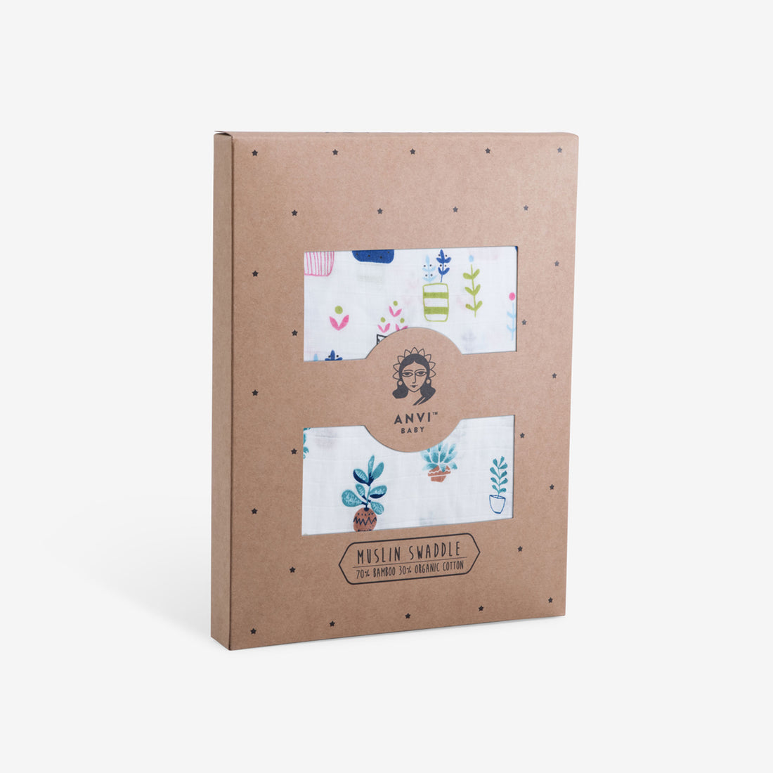 Muslin Swaddle | Set of 2 | Happy Cactus & Garden Fresh