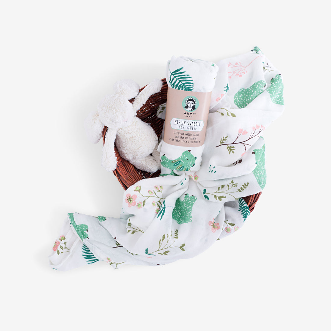 Muslin Swaddle | 100% Bamboo | Wandering Bear