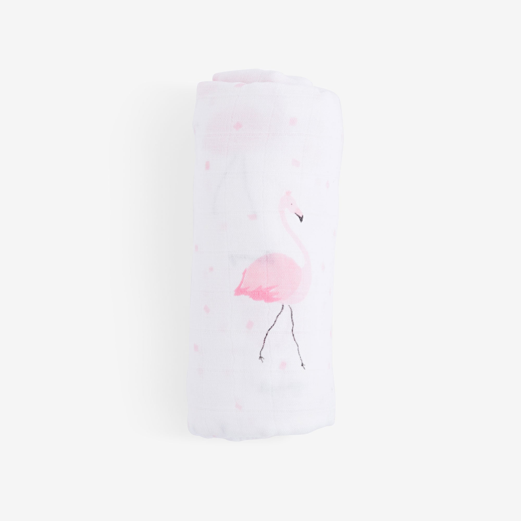 Organic Bamboo Muslin Swaddle | Genteel Flamingo