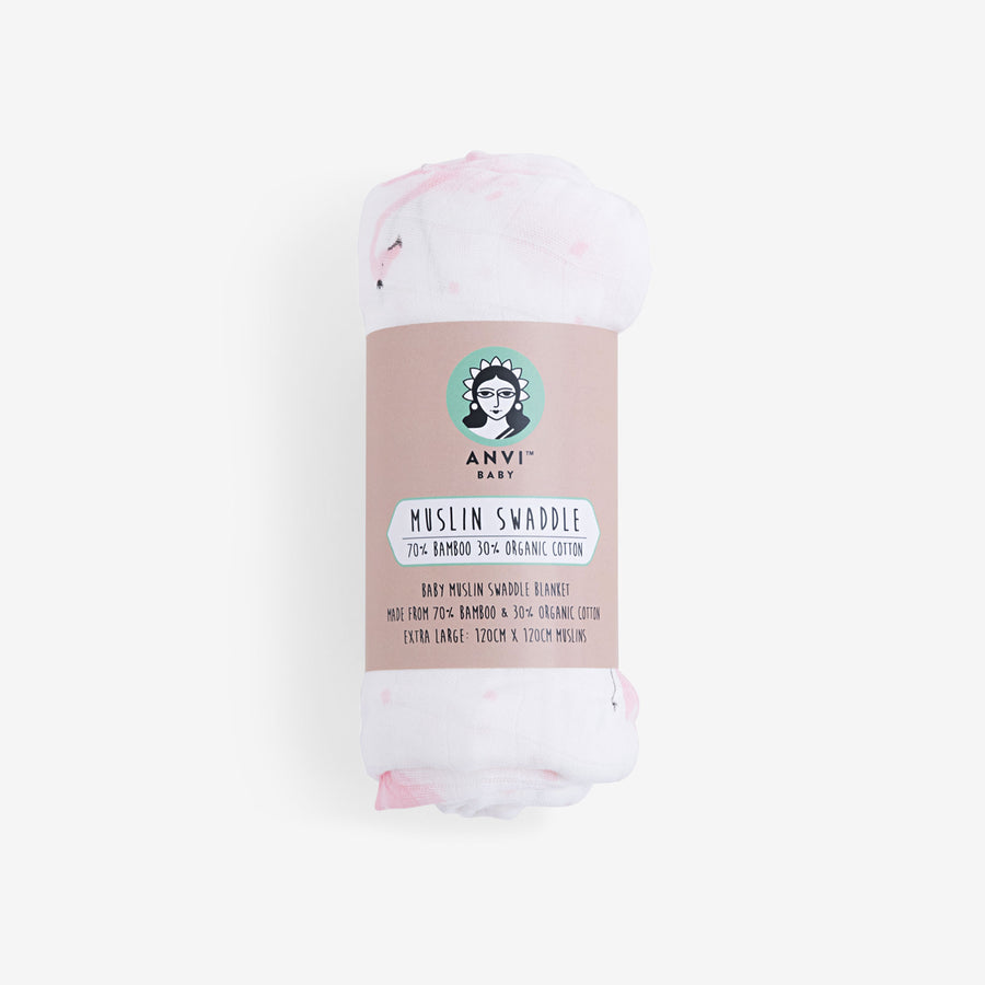 Muslin Swaddle | Genteel Flamingo