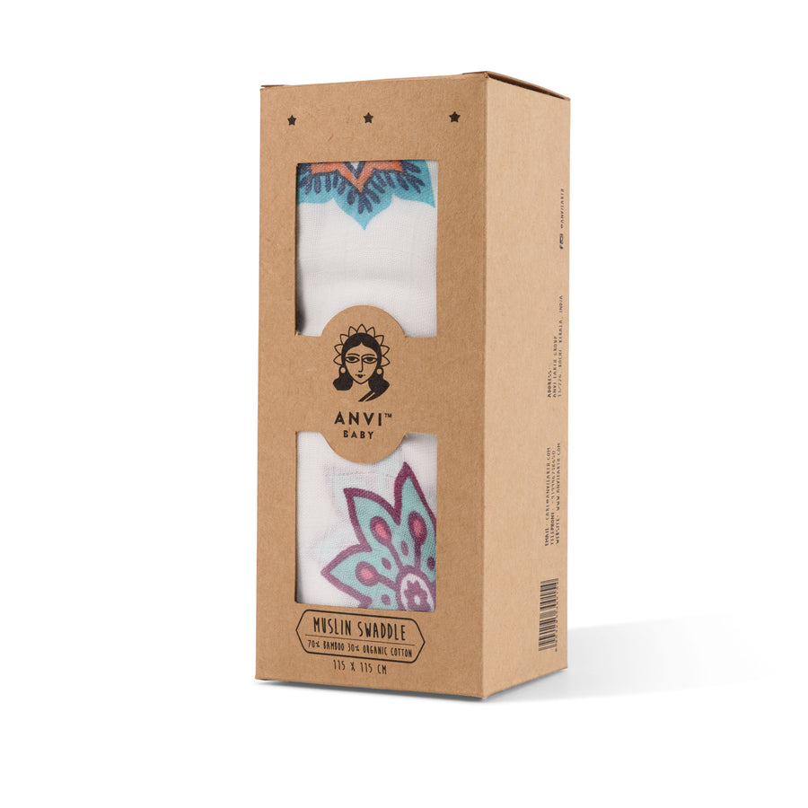 Organic Bamboo Muslin Swaddle  | Ameya