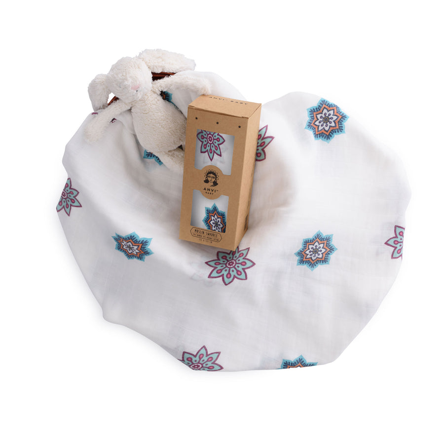 Organic Bamboo Muslin Swaddle  | Ameya