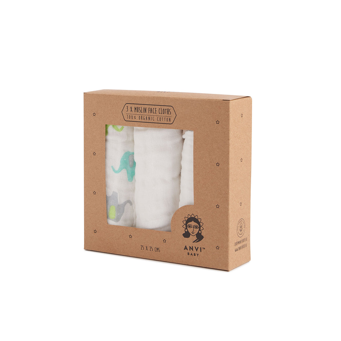 Baby Face Cloth | 100% Organic | Set of 3 | Trunk Nebula