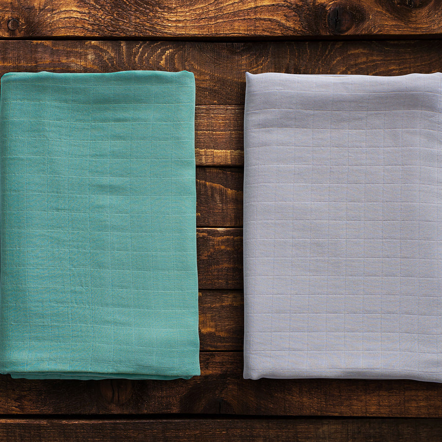 Organic Bamboo Muslin Swaddle  | Set of 2 | Turbid Waters