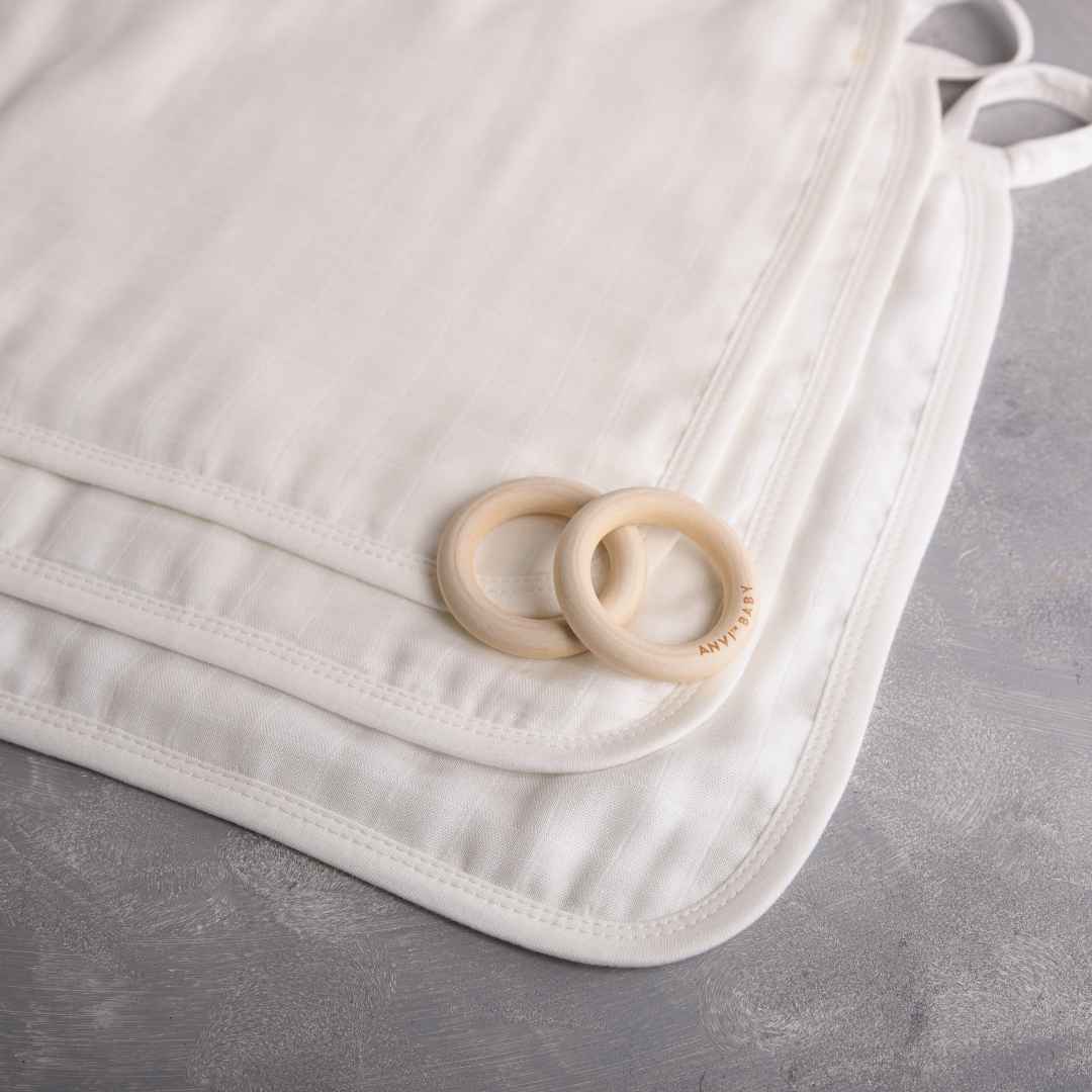 Set of 3 Organic Bamboo Face Cloth - White