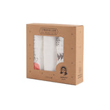 Baby Face Cloth | 100% Organic | Set of 3 | Flamingo & Fox