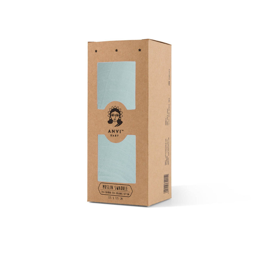 Organic Bamboo Muslin Swaddle | Minty Mornings