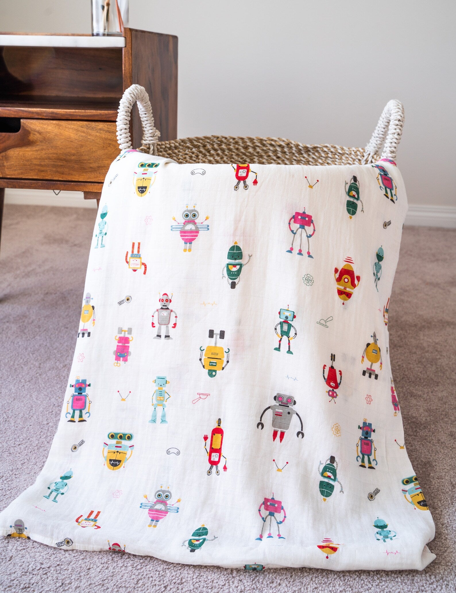 Organic Bamboo Muslin Swaddle | Robo Land