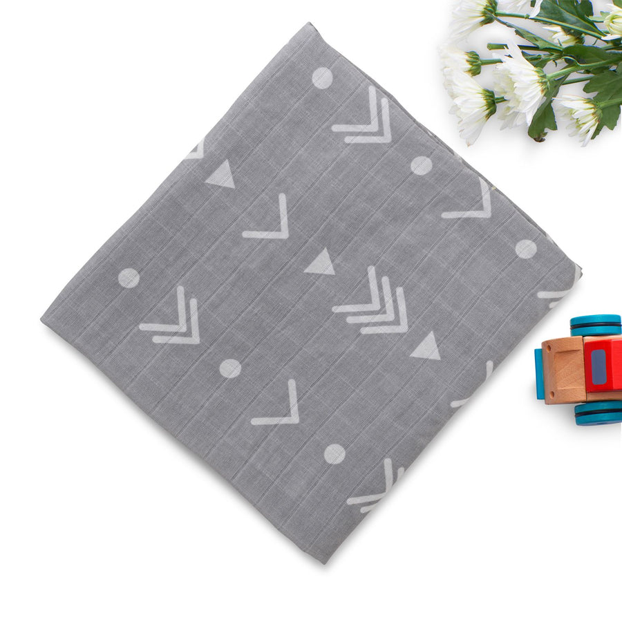 Organic Cotton Muslin Swaddle Wrap | Straight Arrow